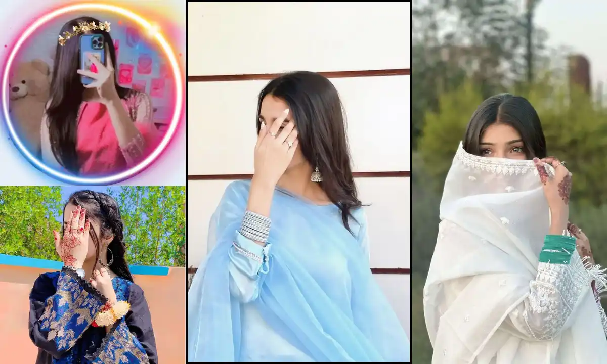 Girl in saree hidden face