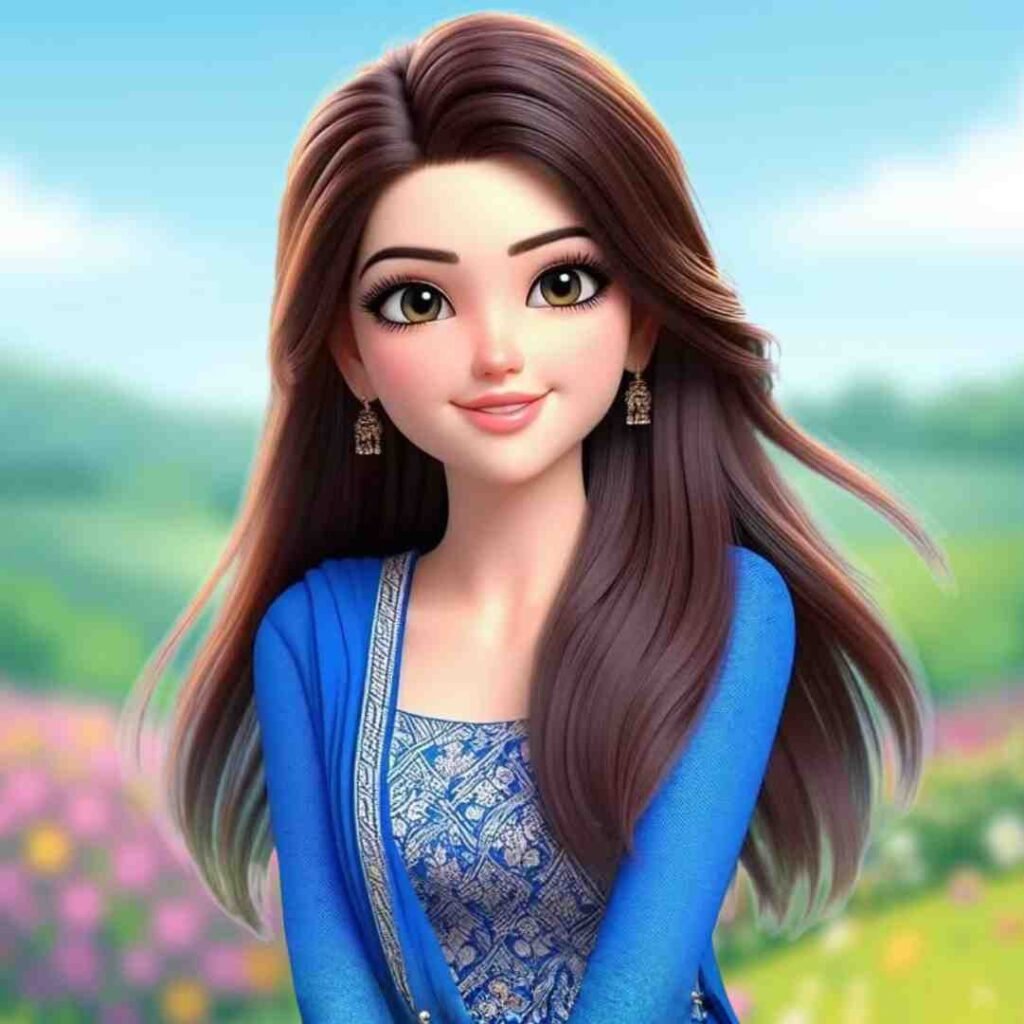 Attitude Cartoon Girl DP for Facebook