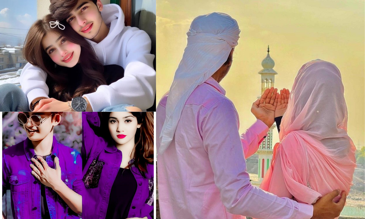 Couple DP for WhatsApp Half Half