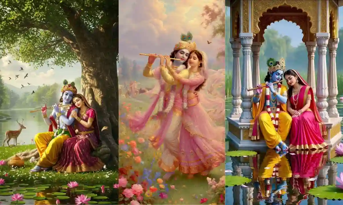 Stylish Radha Krishna DP