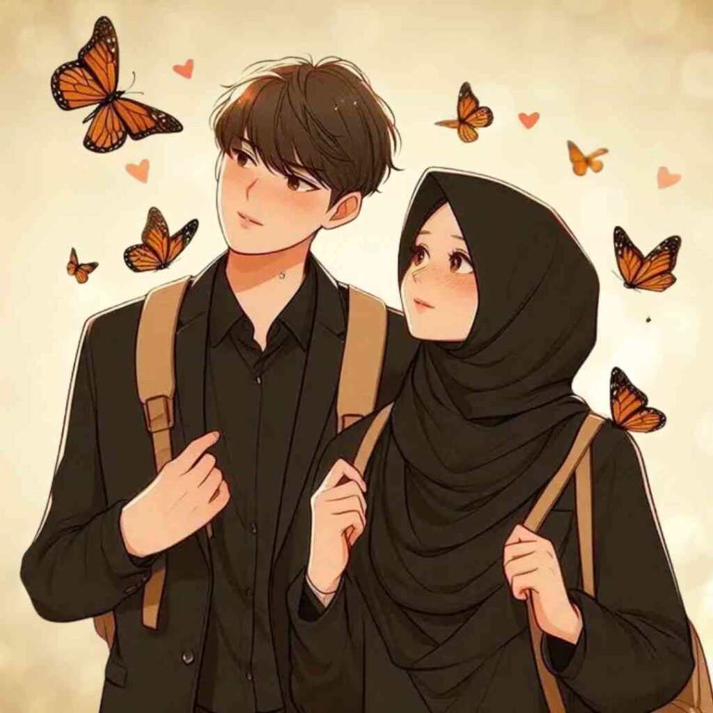 Couple DP for WhatsApp half half Pics