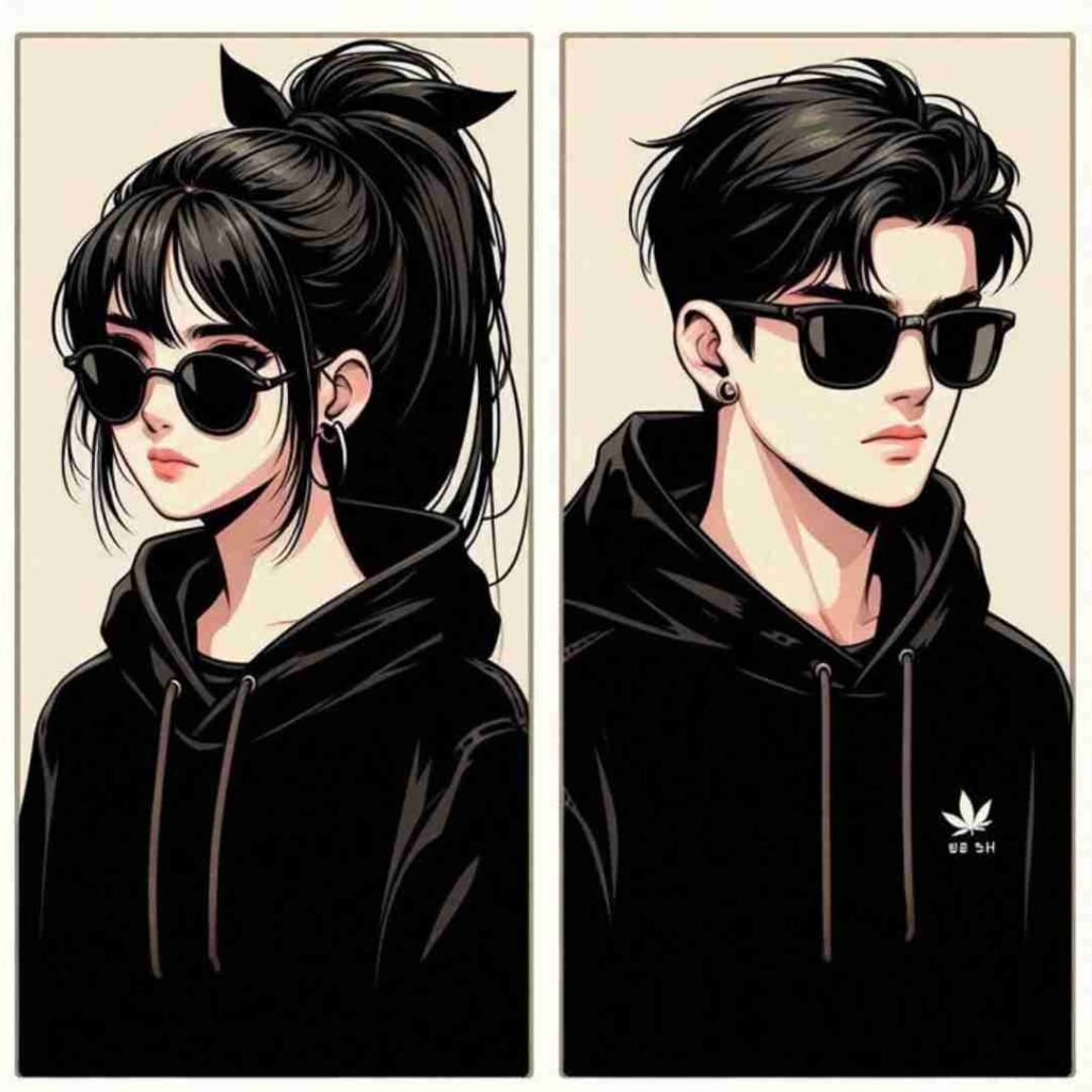 Couple DP for WhatsApp half half Photos