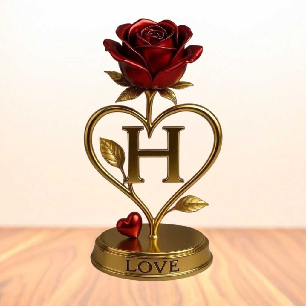 Heart Love H Name DP