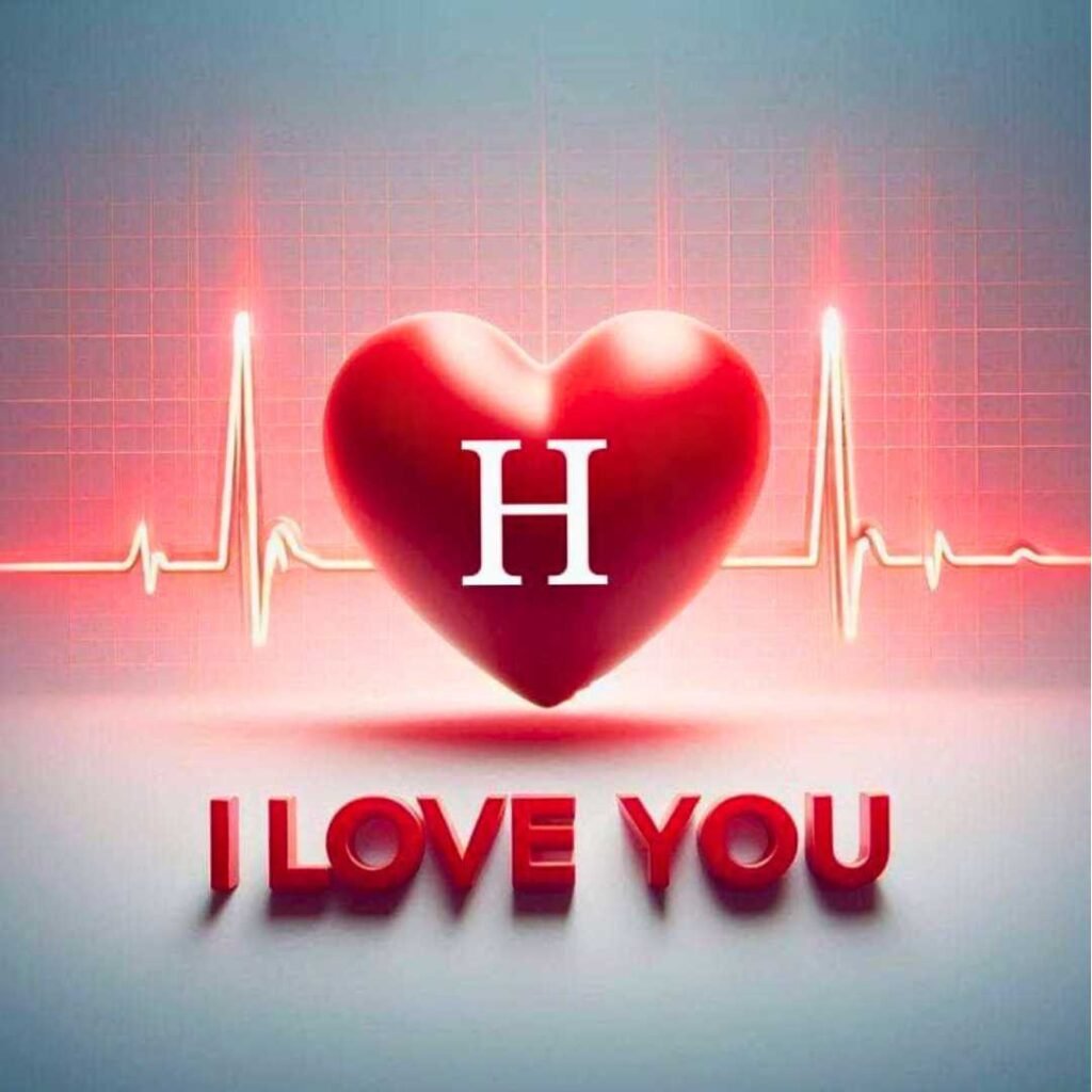 Heart Love H Name DP