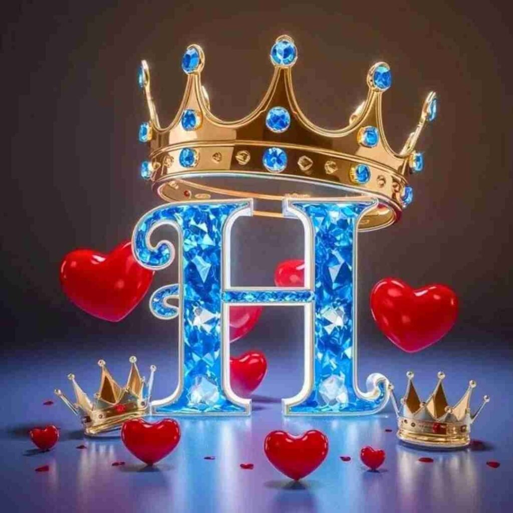 Heart Love H Name DP