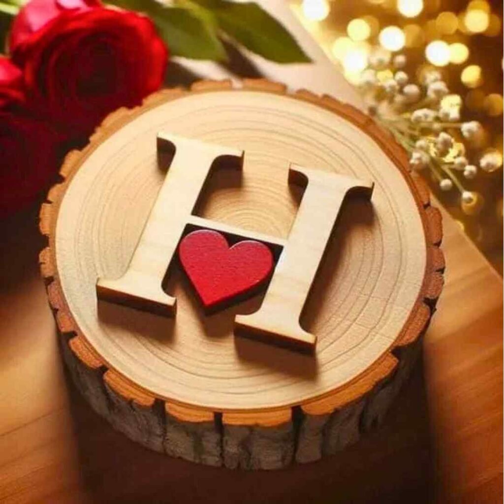 Heart Love H Name DP