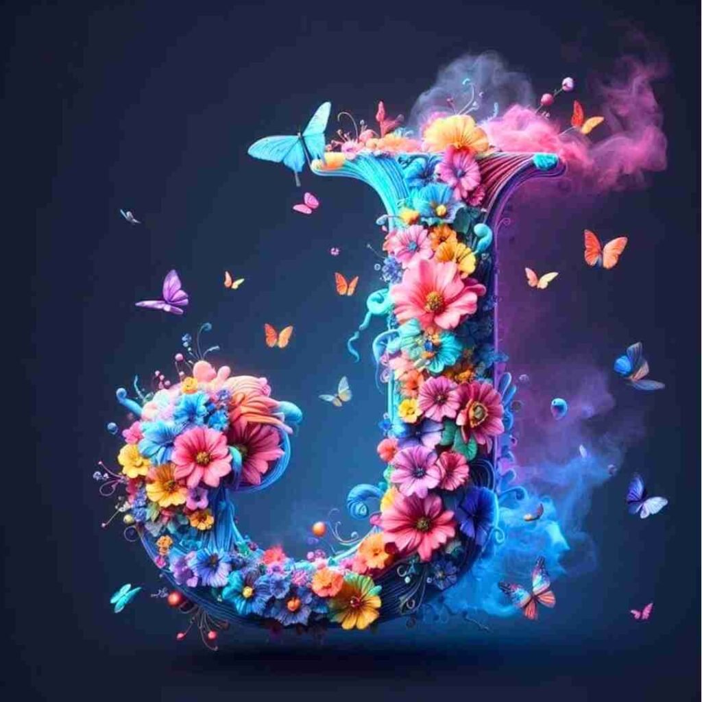 Heart Stylish J Name DP