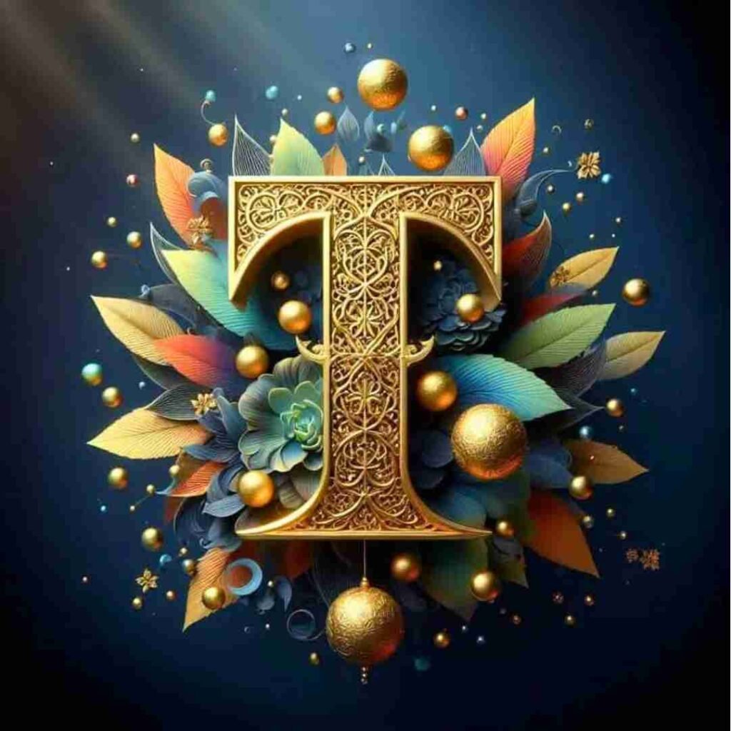 Stylish T Name DP for WhatsApp