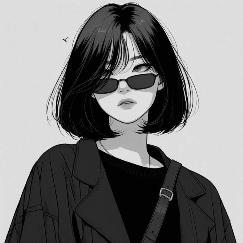 Attitude Girl DP Black and White 
