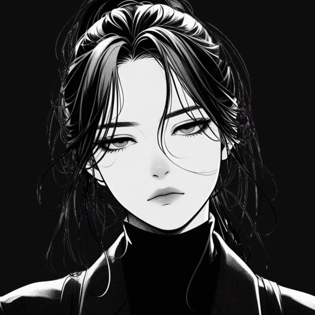 Attitude Girl DP Black and White 