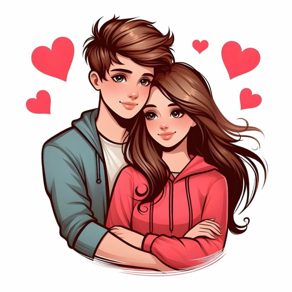 Couple DP for Instagram Aesthetic Cartoon
