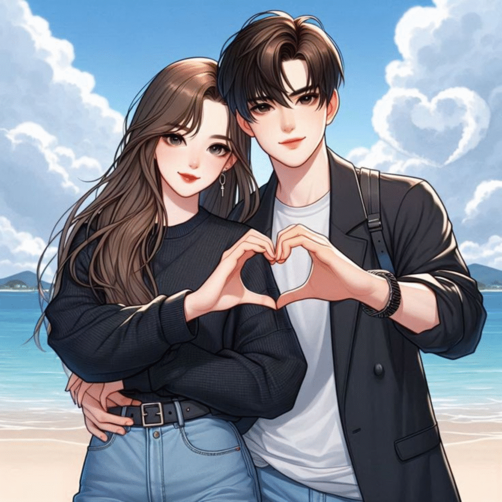 Couple DP for Instagram Aesthetic Cartoon