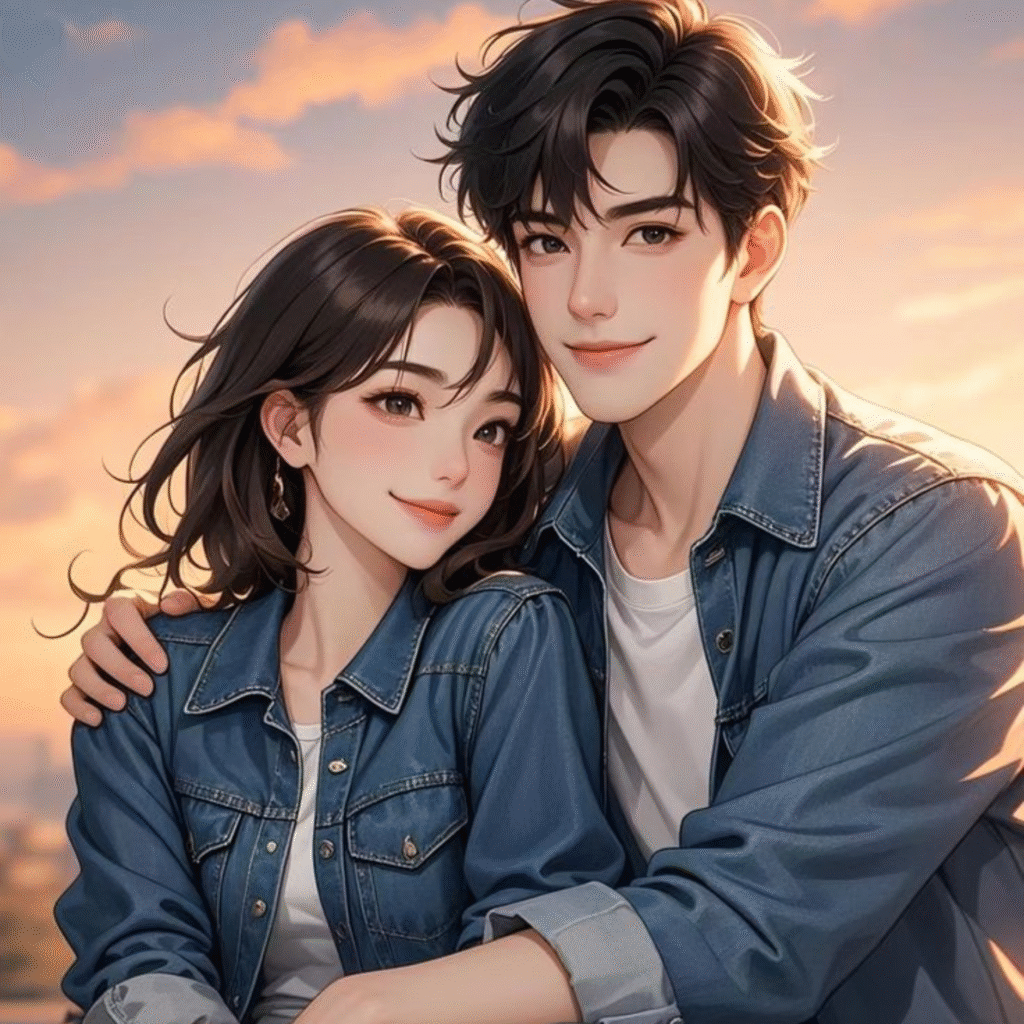 Couple DP for Instagram Aesthetic Cartoon