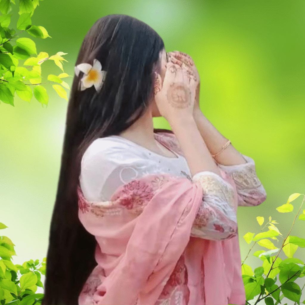 Cute Hidden DP Instagram Girl