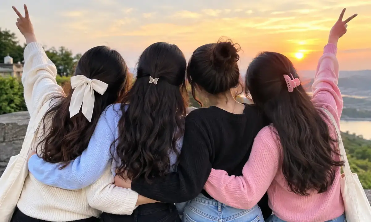 4 Friends Group DP Girl Cute