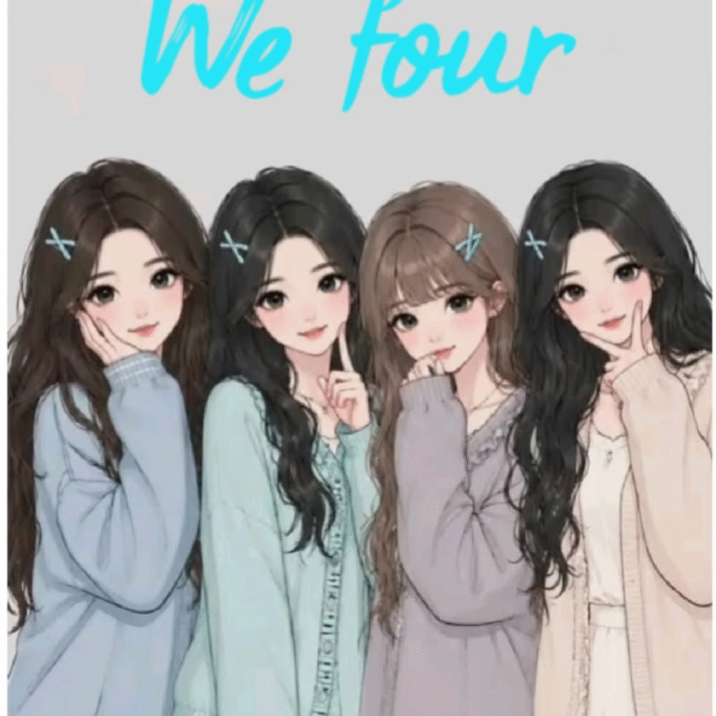 4 Friends Group DP Girl Cute
