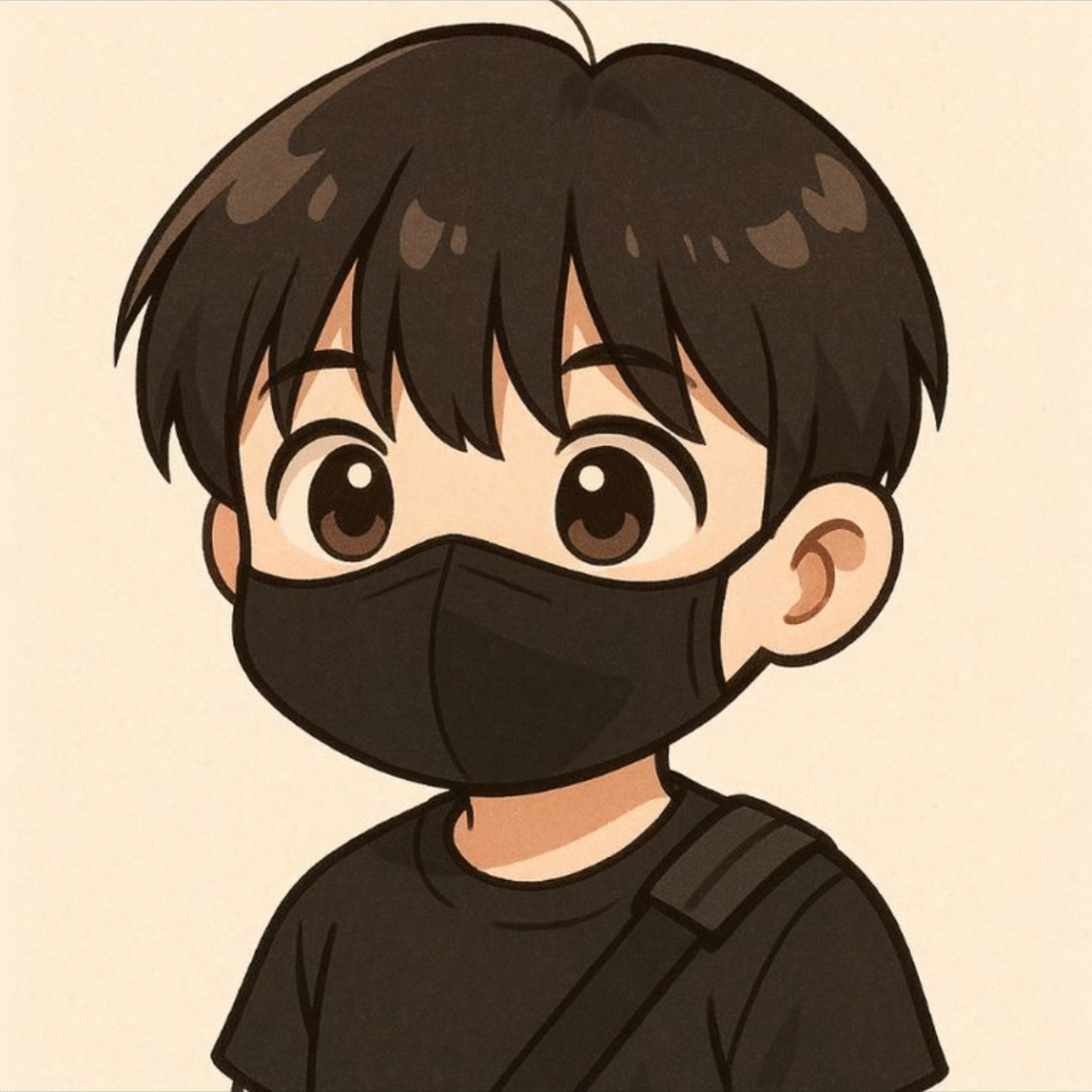 Mask Hair Cartoon Boy Dp
