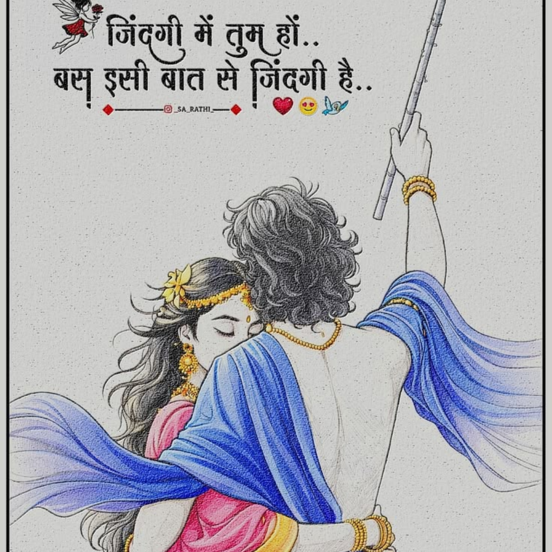 Cute True Love Radha Krishna Dp