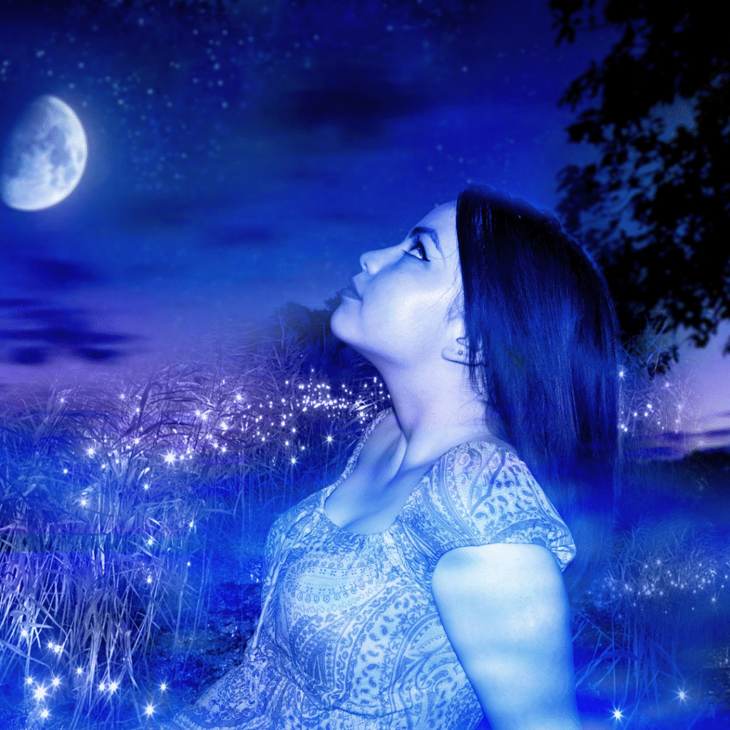 Night Moon Girl DP For Instagram