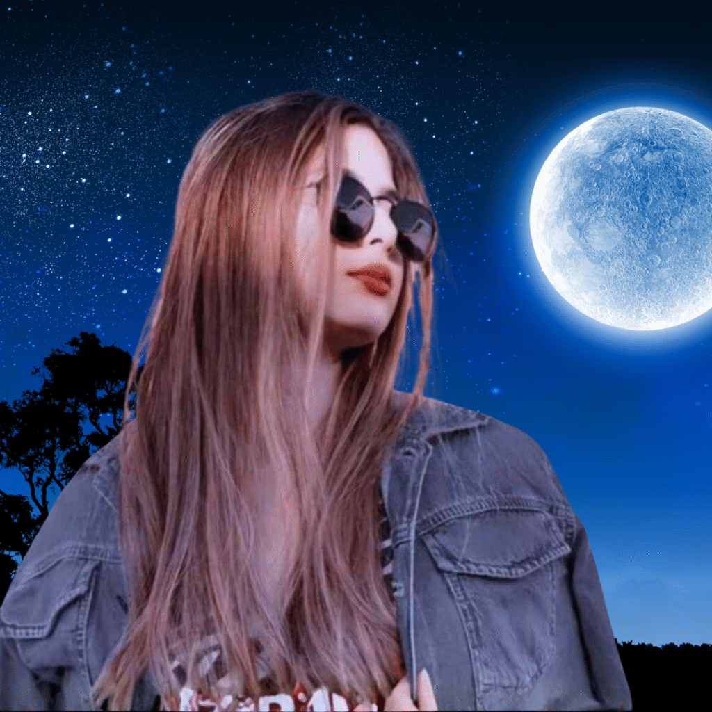 Night Moon Girl DP For Instagram