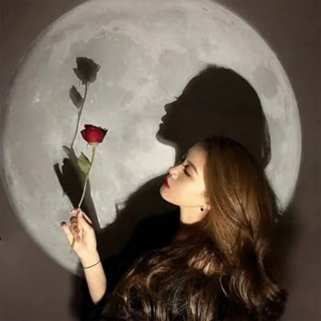 Aesthetic Night Moon Girl DP