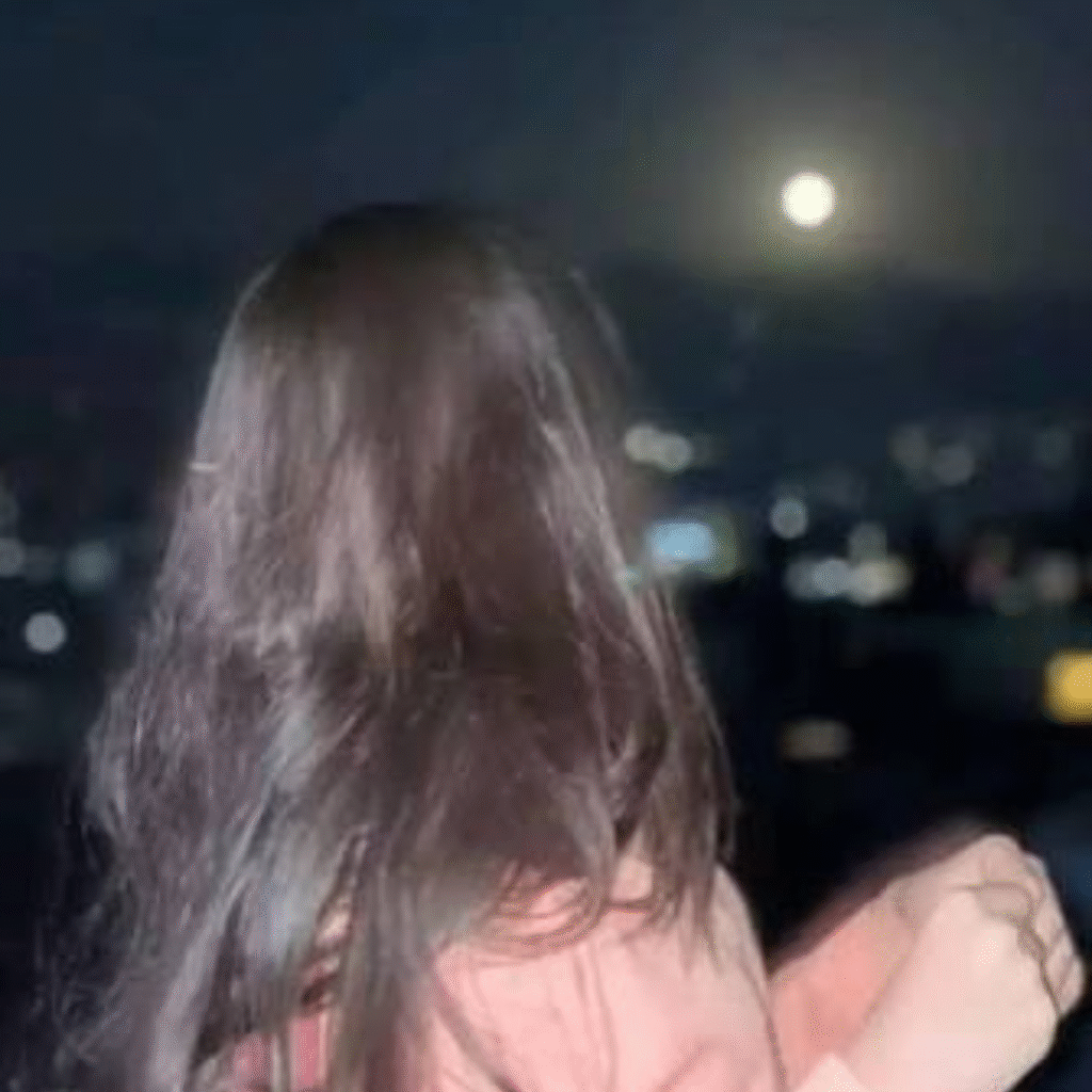 Hidden Face Night Moon Girl DP